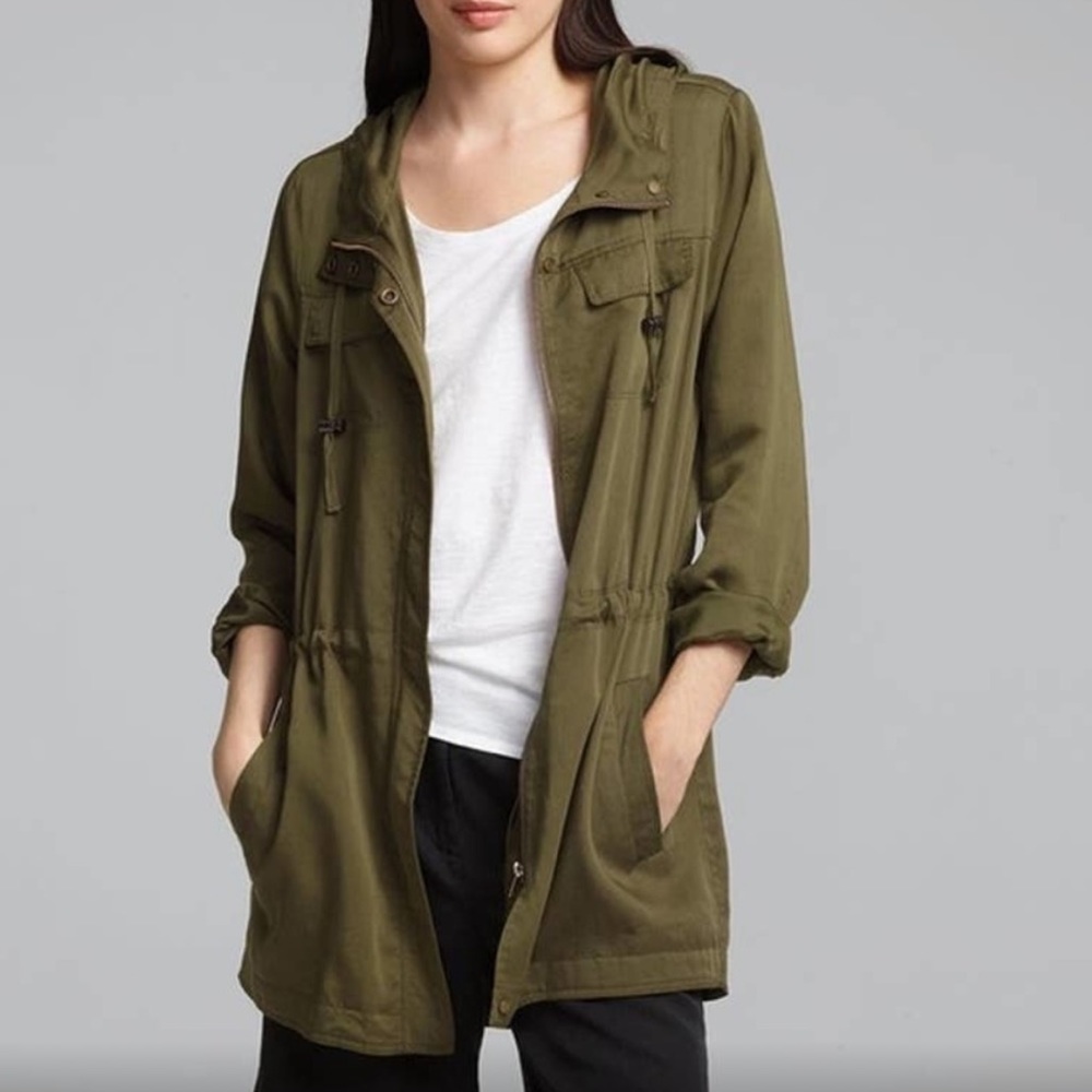 Eileen Fisher polished tencel anorak jacket